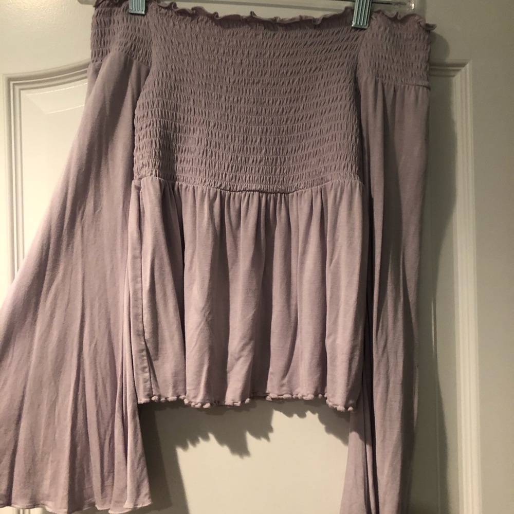 Lavender off the shoulder top